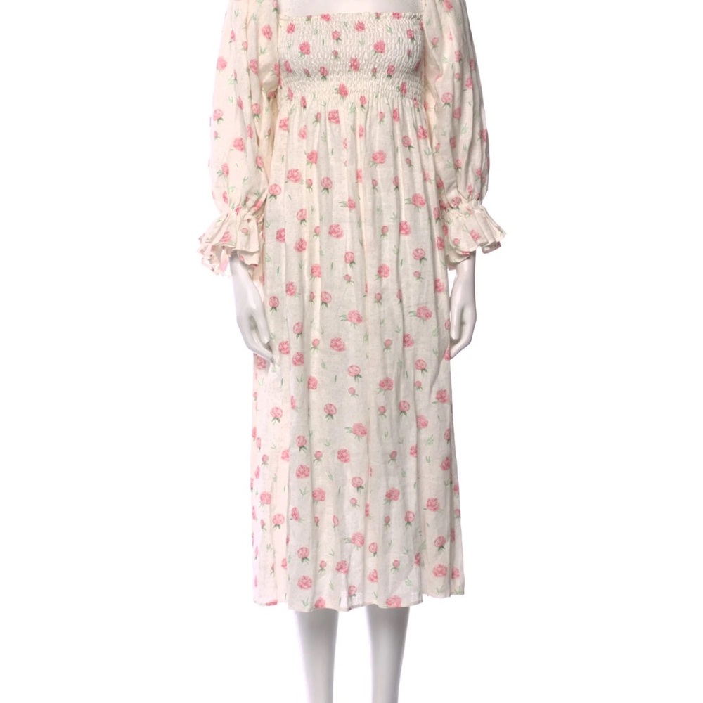 Sleeper Floral Linen Dress